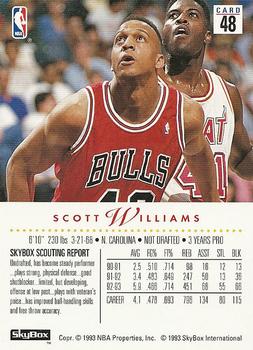 1993-94 SkyBox Premium #48 Scott Williams Back