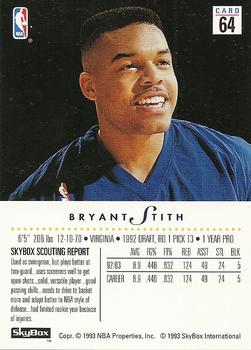 1993-94 SkyBox Premium #64 Bryant Stith Back