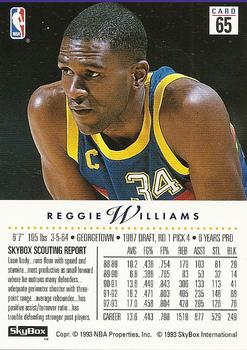 1993-94 SkyBox Premium #65 Reggie Williams Back