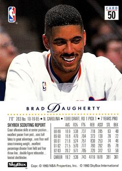 1993-94 SkyBox Premium #50 Brad Daugherty Back