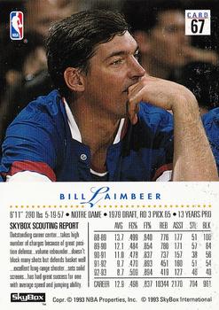 1993-94 SkyBox Premium #67 Bill Laimbeer Back