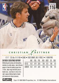 1993-94 SkyBox Premium #116 Christian Laettner Back