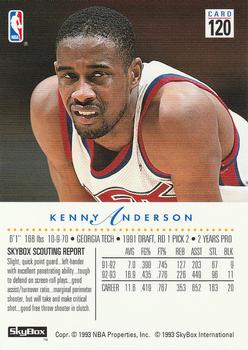 1993-94 SkyBox Premium #120 Kenny Anderson Back