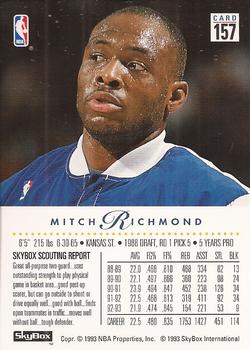 1993-94 SkyBox Premium #157 Mitch Richmond Back