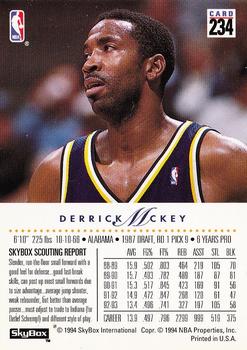 1993-94 SkyBox Premium #234 Derrick McKey Back