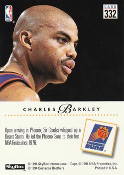 1993-94 SkyBox Premium #332 Charles Barkley Back