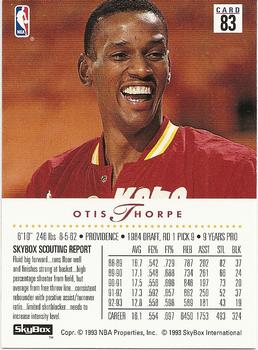 1993-94 SkyBox Premium #83 Otis Thorpe Back