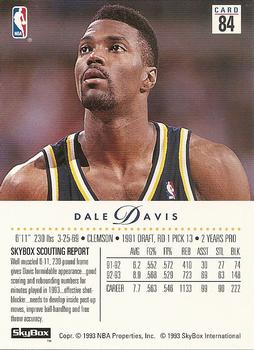 1993-94 SkyBox Premium #84 Dale Davis Back