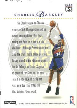 1993-94 SkyBox Premium - Center Stage #CS3 Charles Barkley Back