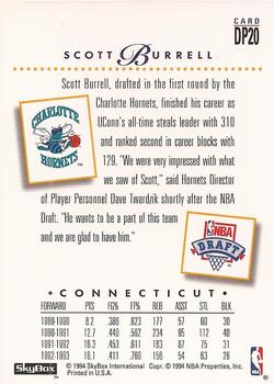 1993-94 SkyBox Premium - Draft Picks #DP20 Scott Burrell Back