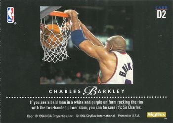 1993-94 SkyBox Premium - Dynamic Dunks #D2 Charles Barkley Back