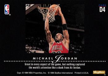 1993-94 SkyBox Premium - Dynamic Dunks #D4 Michael Jordan Back