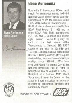 1995-96 Connecticut Huskies Women #NNO Geno Auriemma Back