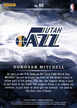 2019-20 Panini Origins #60 Donovan Mitchell Back