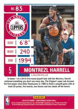 2019-20 Panini Contenders #83 Montrezl Harrell Back