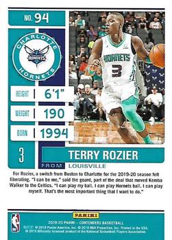 2019-20 Panini Contenders #94 Terry Rozier Back