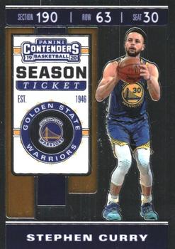 2019-20 Panini Contenders #92 Stephen Curry Front