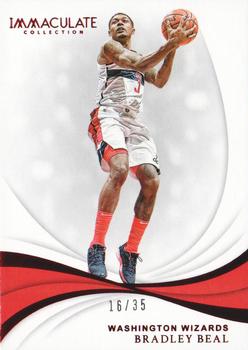 2018-19 Panini Immaculate Collection - Red #1 Bradley Beal Front