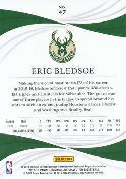 2018-19 Panini Immaculate Collection - Red #47 Eric Bledsoe Back
