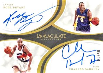 2018-19 Panini Immaculate Collection - Dual Autographs #DA-KC Charles Barkley / Kobe Bryant Front