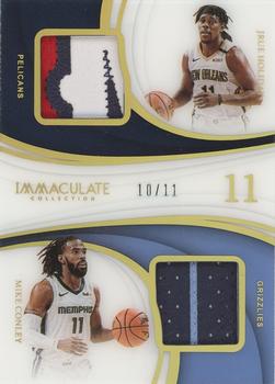 2018-19 Panini Immaculate Collection - Dual Patches Jersey Number #DP-JHMC Mike Conley / Jrue Holiday Front