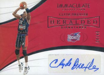 2018-19 Panini Immaculate Collection - Heralded Signatures #HS-CDX Clyde Drexler Front