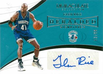 2018-19 Panini Immaculate Collection - Heralded Signatures #HS-GRC Glen Rice Front