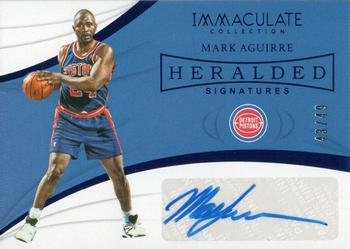 2018-19 Panini Immaculate Collection - Heralded Signatures Blue #HS-MAG Mark Aguirre Front