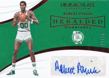 2018-19 Panini Immaculate Collection - Heralded Signatures Red #HS-RPS Robert Parish Front
