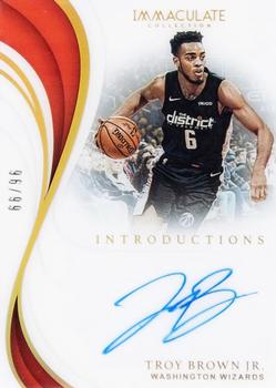 2018-19 Panini Immaculate Collection - Immaculate Introductions #INT-TBJ Troy Brown Jr. Front