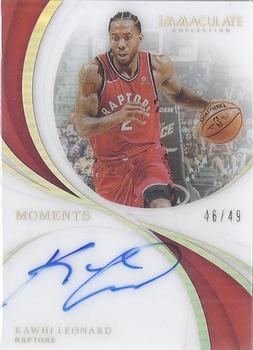 2018-19 Panini Immaculate Collection - Immaculate Moments #IM-KWL2 Kawhi Leonard Front