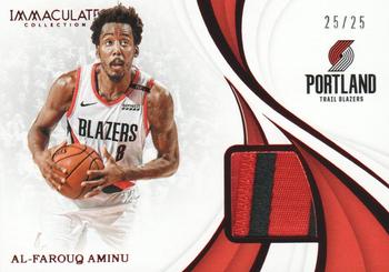 2018-19 Panini Immaculate Collection - Materials Red #MT-AFA Al-Farouq Aminu Front