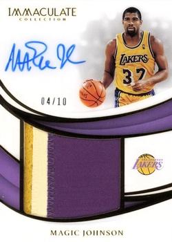 2018-19 Panini Immaculate Collection - Premium Patch Autographs #PP-MJN Magic Johnson Front