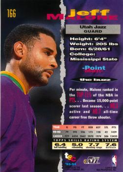 1993-94 Stadium Club #166 Jeff Malone Back