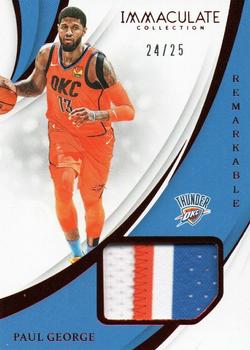 2018-19 Panini Immaculate Collection - Remarkable Memorabilia Red #RM-PGR Paul George Front