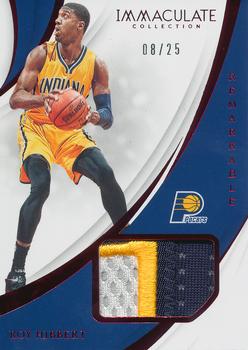2018-19 Panini Immaculate Collection - Remarkable Memorabilia Red #RM-RHB Roy Hibbert Front