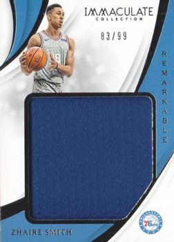 2018-19 Panini Immaculate Collection - Remarkable Rookie Jerseys #RJ-ZSM Zhaire Smith Front