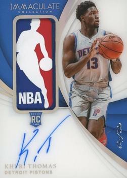 2018-19 Panini Immaculate Collection - Rookie Logoman Autographs #121 Khyri Thomas Front
