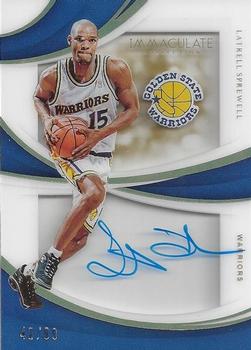 2018-19 Panini Immaculate Collection - Shadowbox Signatures #SS-LSP Latrell Sprewell Front