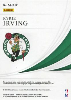 2018-19 Panini Immaculate Collection - Sneaker Swatches Signatures Jumbo Platinum #SJ-KIV Kyrie Irving Back