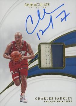 2018-19 Panini Immaculate Collection - Sneaker Swatches Signatures Platinum #SN-CBK Charles Barkley Front