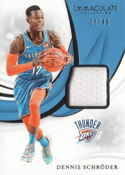 2018-19 Panini Immaculate Collection - Swatches #SW-DSH Dennis Schroder Front