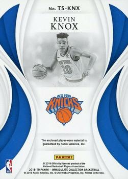 2018-19 Panini Immaculate Collection - Team Slogans #TS-KNX Kevin Knox II Back