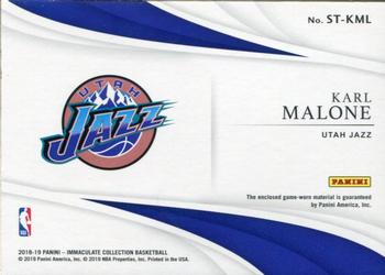 2018-19 Panini Immaculate Collection - The Standard #ST-KML Karl Malone Back