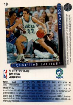 1993-94 Upper Deck Golden Grahams (Spanish) #10 Christian Laettner Back