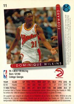 1993-94 Upper Deck Golden Grahams (Spanish) #11 Dominique Wilkins Back