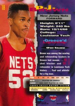 1993-94 Stadium Club - First Day Issue #18 P.J. Brown Back