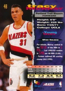 1993-94 Stadium Club - First Day Issue #48 Tracy Murray Back