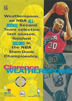 1993-94 Stadium Club - First Day Issue #66 Clarence Weatherspoon Back