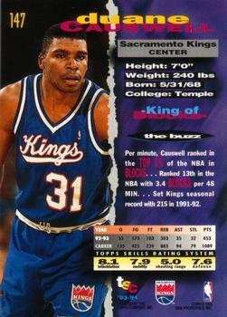 1993-94 Stadium Club - First Day Issue #147 Duane Causwell Back